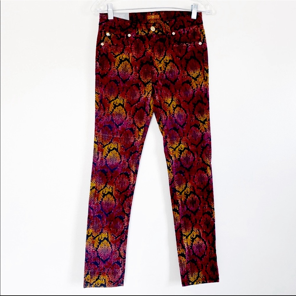 7 FOR ALL MANKIND SKINNY OMBRE VELVET JEANS SZ 12 - Picture 1 of 9
